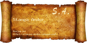Stanga Andor névjegykártya