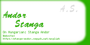 andor stanga business card